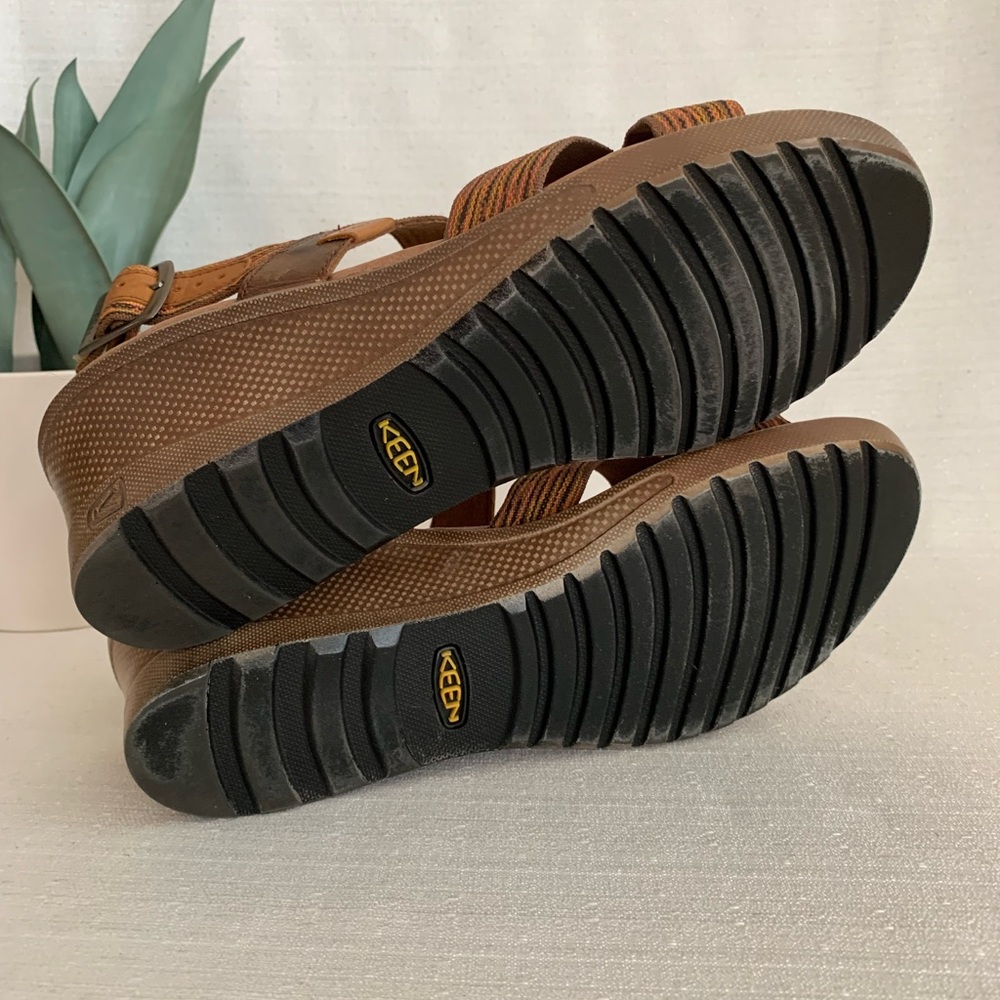 New KEEN Skyline Brown/Thrush Leather Wedge Sandals Woman’s 8.5 - Picture 13 of 13